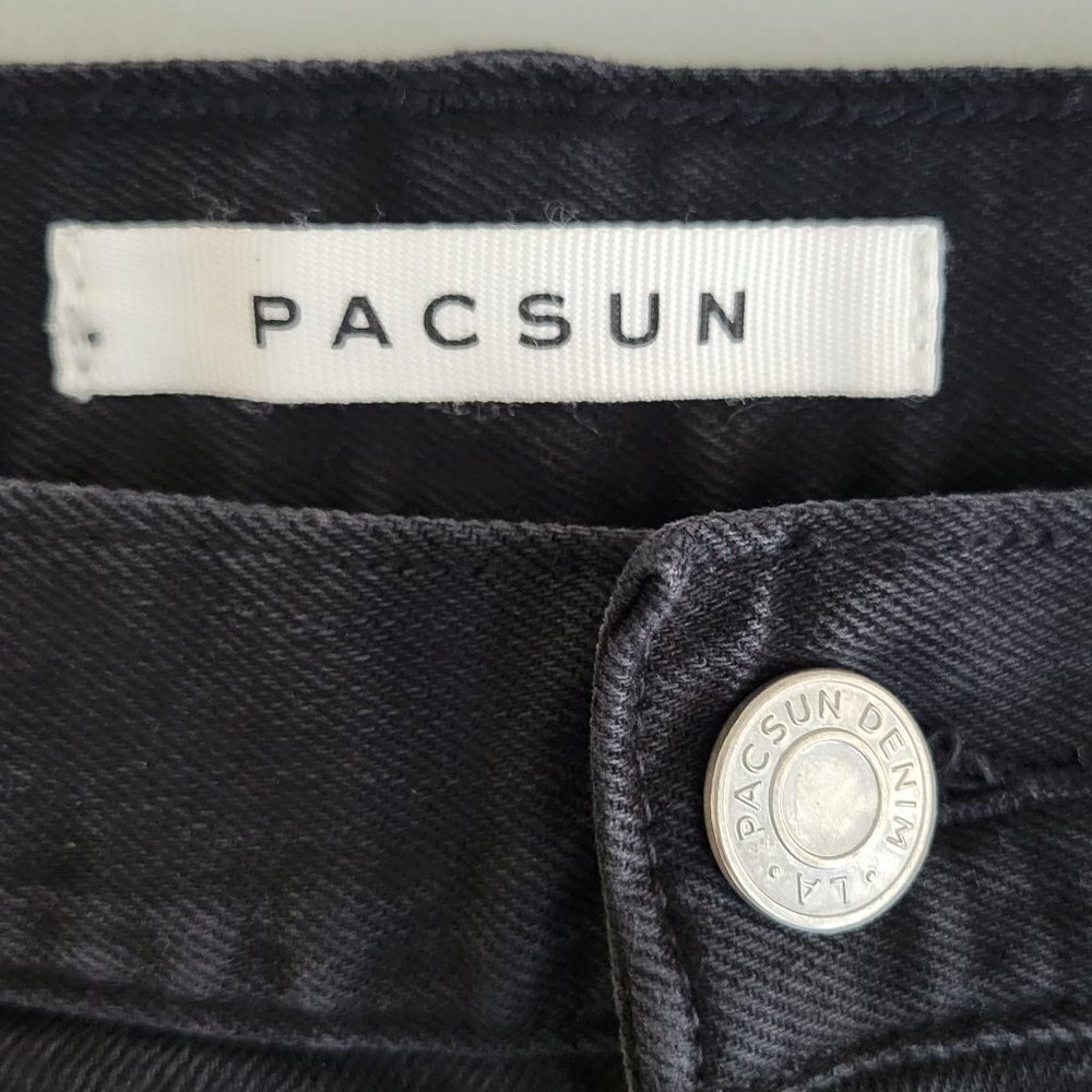PacSun Slim Taper Jeans-distressed with tears at knees-size 30 x 30 - Picture 2 of 6